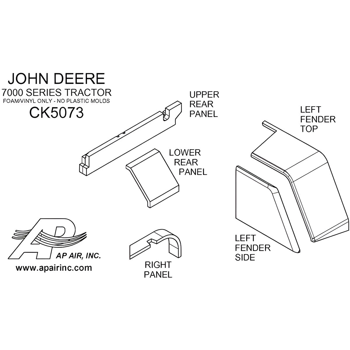 Lower Cab Kit - Multi-Brown for John Deere RE180528