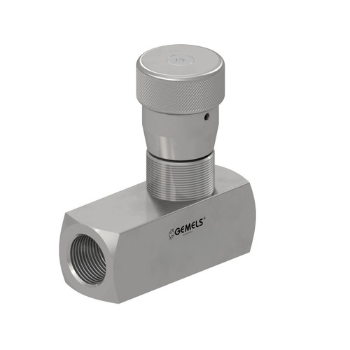 Gemels RF Unidirectional Flow Control Valve 1/4 in. NPT PN400 Carbon Steel