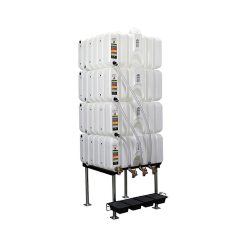 Rhino Tuff Tanks RTT-3333-NV 80/80/80/80 Gallon Gravity Feed Polyethylene Tank Package