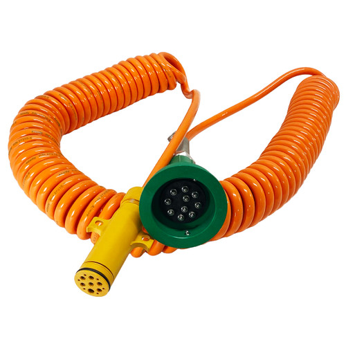 Scully Pull-Away Socket and Plug System For Green Thermistor System w/ 30 ft. Coiled Cord & 2 J-Slot Pins