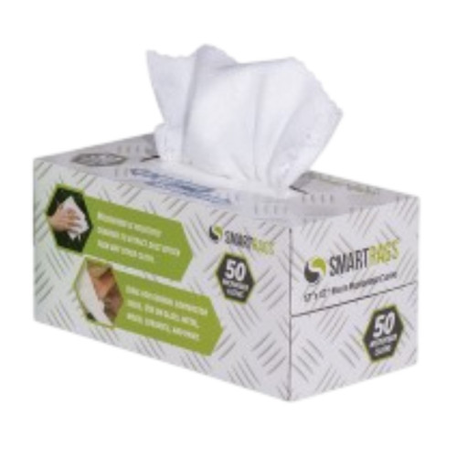 SpillTech SMARTRAG50 12 in. W x 12 in. L Microfiber Rag, 50 per Box, White