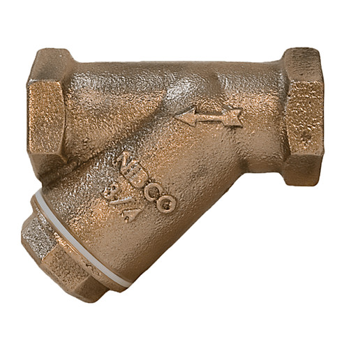 NIBCO Bronze 1 1/4 in. Y-Strainer - 20 Mesh Solid Cap & Threaded Ends