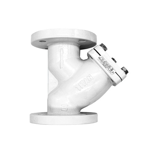 Titan Flow Control 3 in. Flange End White Ductile Iron “Y” Wye Strainer