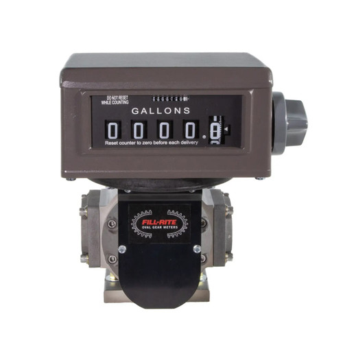 Fill-Rite TS15AV04ATCBMXAXXN 1 1/2 in. NPT Oval Gear Meter w/ Mechanical Register - 60 GPM