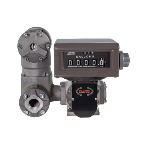 Fill-Rite TS15AV06ATCBMXAS4N 1 1/2 in. NPT Oval Gear Meter w/ Mechanical Register, Strainer, Air Eliminator