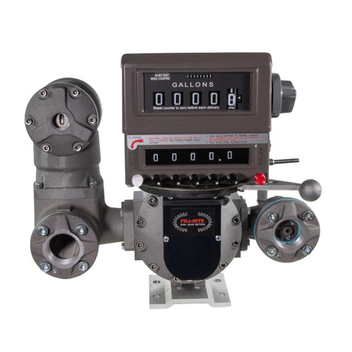 Fill-Rite TS20AV13ATCBMXAS4N 2 in. NPT Oval Gear Meter w/ Mechanical Register, Strainer, Air Eliminator, 2-stage Preset Counter and Valve