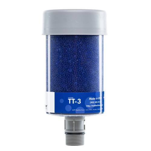 TTI PowerBreather TT-3 1 in. Sure Fit (NPT, BSPT, NPSM) Desiccant Breather, 4.10 in. W x 8.28 in. H, Blue Silica Gel