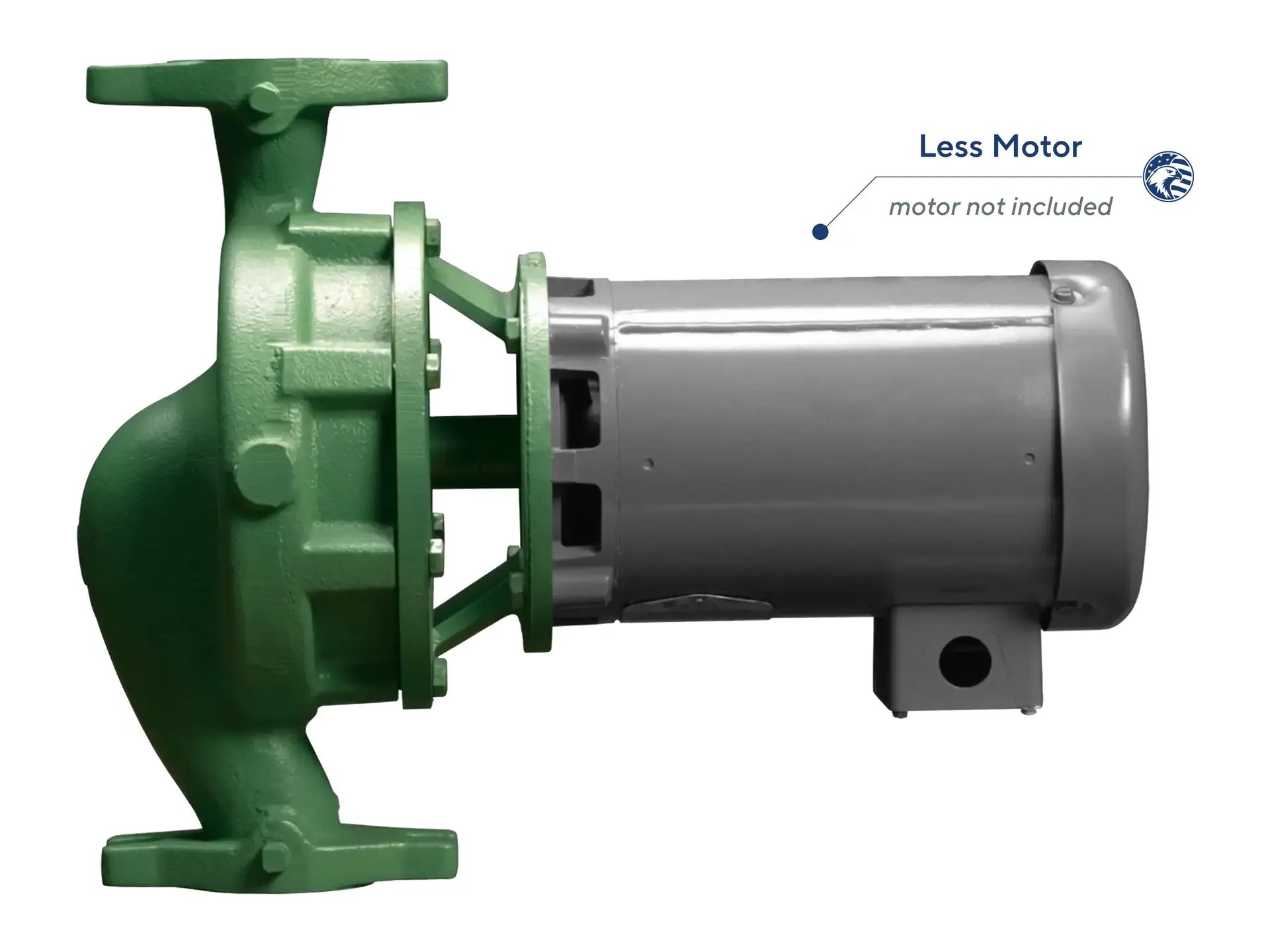 Taco 1911 Close-Coupled In-Line Pump, 1-1/2" Suction, 1-1/2" Discharge, 4-3/4" Impeller, Less Motor