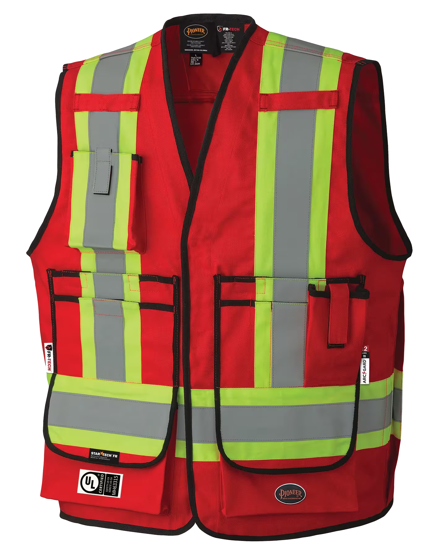 Pioneer FR-Tech Hi-Vis 88/12 7 oz FR/ARC–Rated Surveyor's Safety Ves