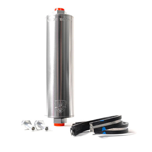 Shop 48 Vapor Trapper™ VT8SIL-1/4-B 1/4 in. x 8 in. Silver Universal Charcoal Canister Fuel Tank Vent Line Vapor Filter (Basic Package)