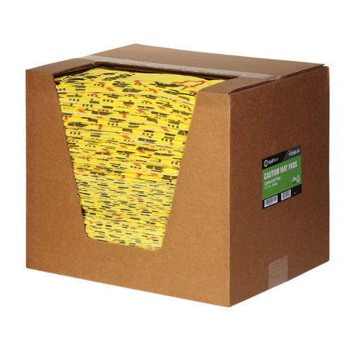 SpillTech YPZ200S-BX Caution 15 in. x 19 in. Universal Light Weight Pad Box, 200 Qty