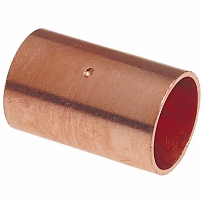 Copper Pipe Coupling with Stop, 5/8 In. CxC