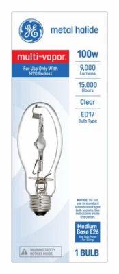 Multi-Vapor Metal Halide Light Bulb, 100 Watt