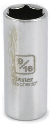 3/8 In. Drive, 9/16 In., 6-Point Deep Well Socket