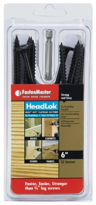Headlok Wood Screws, 6 In., 12-Pk.