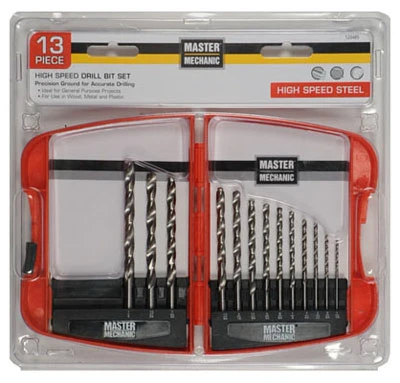 13-Pc. High-Speed Steel Drill Bit Set