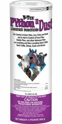 Python II Livestock Synergized Dust Insecticide, 2-Lbs.