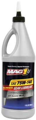 75W-140 Full Synthetic Gear Lubricant Oil, 1-Qt.