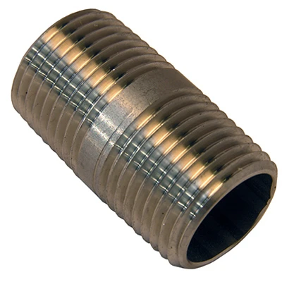 Stainless Steel Pipe Nipple, 1/2 In. x Short