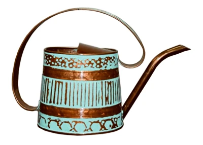 Watering Can, Metal, Teal & Copper, .5-Gal.