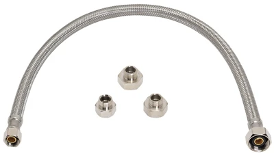Universal Faucet Connector, Stainless Steel, 48 In.