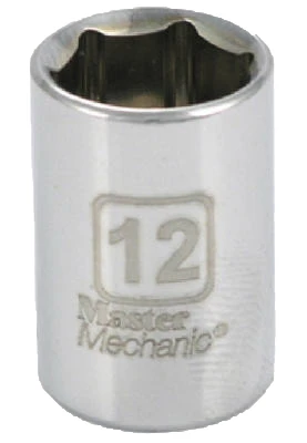 Metric Shallow Socket, 6-Point, 1/4 In. Drive, 12mm