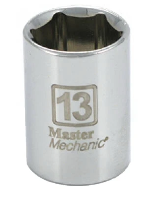 Metric Shallow Socket, 6-Point, 1/4 In. Drive, 13mm