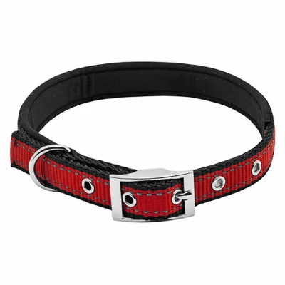 Dog Collar, Red Reflective, 5/8 x 10-16-In.