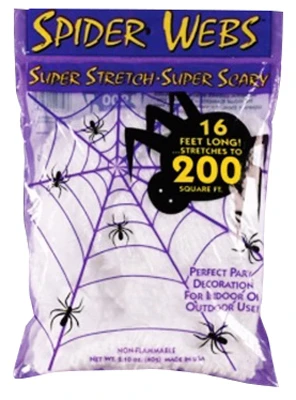 Halloween Super Stretch Spider Web, 16 Ft.