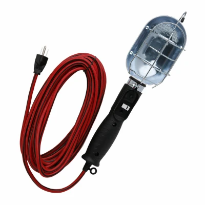 Incandescent Trouble Work Light, 16/3 Grounded Safety Cord, 75-Watts, 6 Ft.