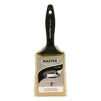 Flat Paint Brush, Polyester, Beavertail Handle, 3 In.