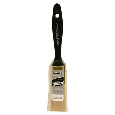 Flat Paint Brush, Polyester, Beavertail Handle, 1 In.