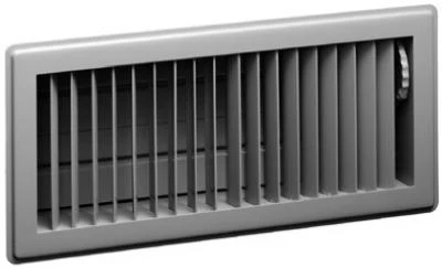 Floor Register, Steel, Brown, 4 x 14-In.