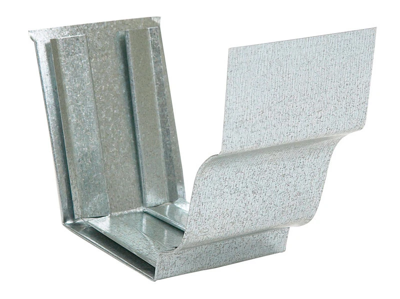 Gutter Slip Connector, Mill Finish Galvanized Steel, 4 In.