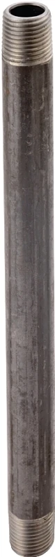 1 Inch X 18 Inch Black Pipe Nipple, Steel, Model Bn 1x18-s
