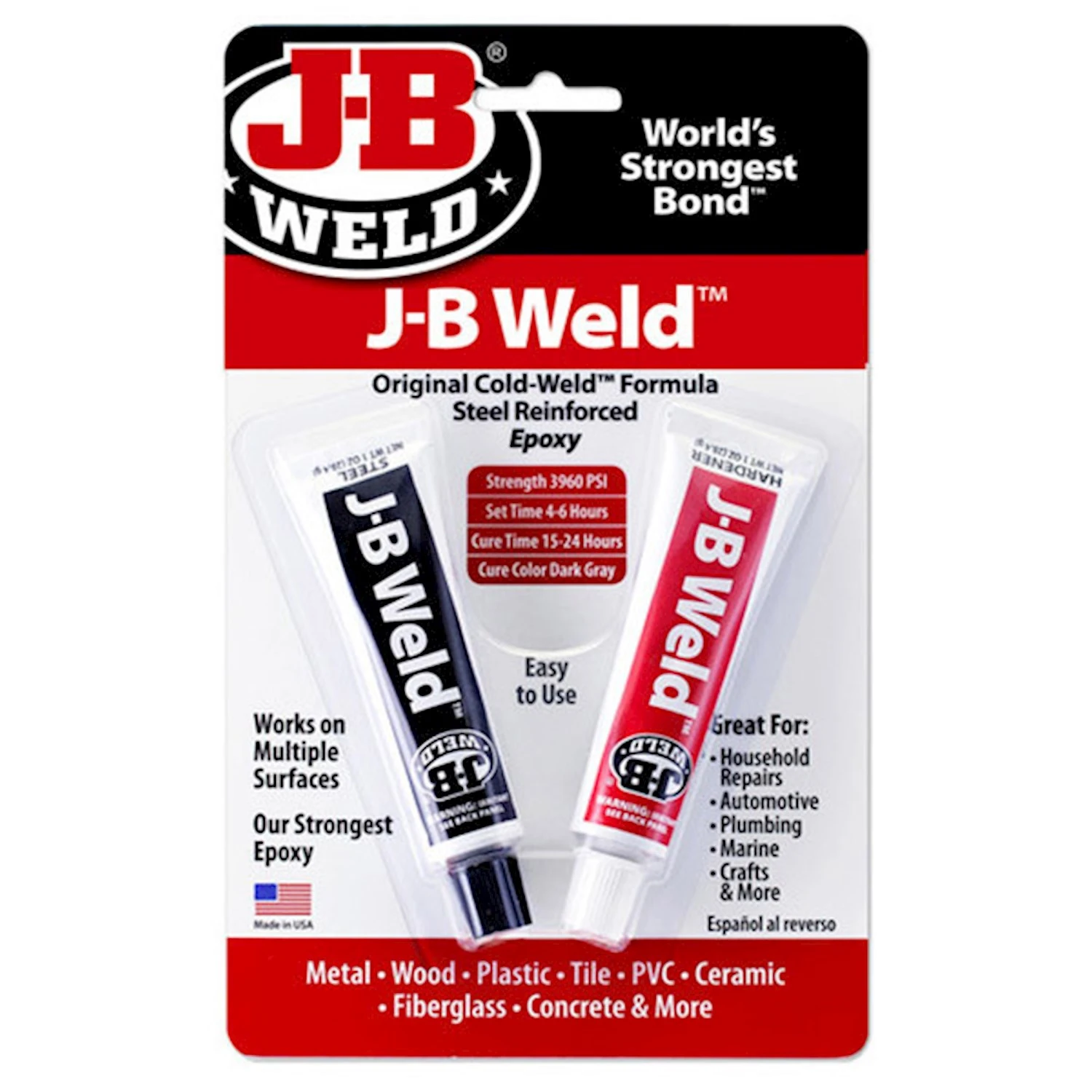 ColdWeld Adhesive Epoxy Compound, 2 oz. Total