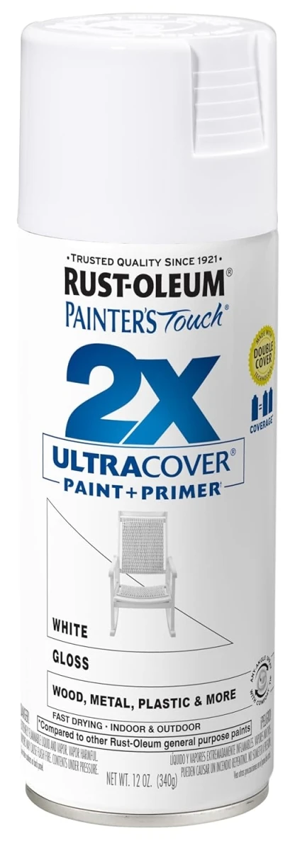 Painter's Touch 2X Spray Paint, Gloss White, 12 oz.