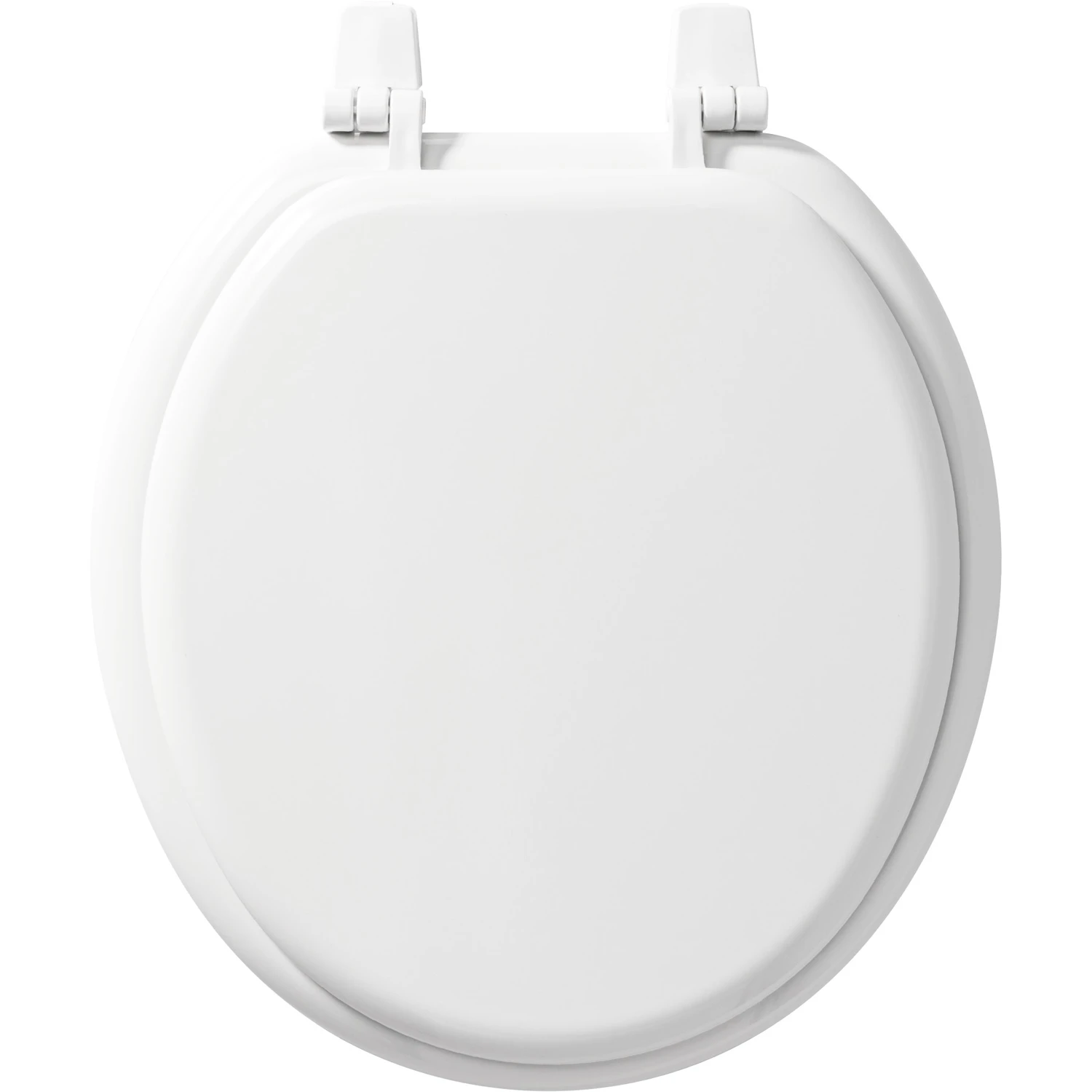 Round Molded Wood Toilet Seat, White