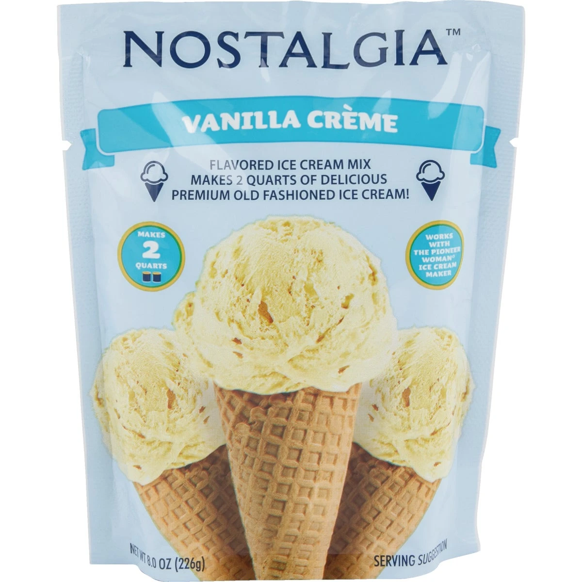 Vanilla Ice Cream Packet, for Nostalgia Electric Ice Cream Makers, 8 oz.