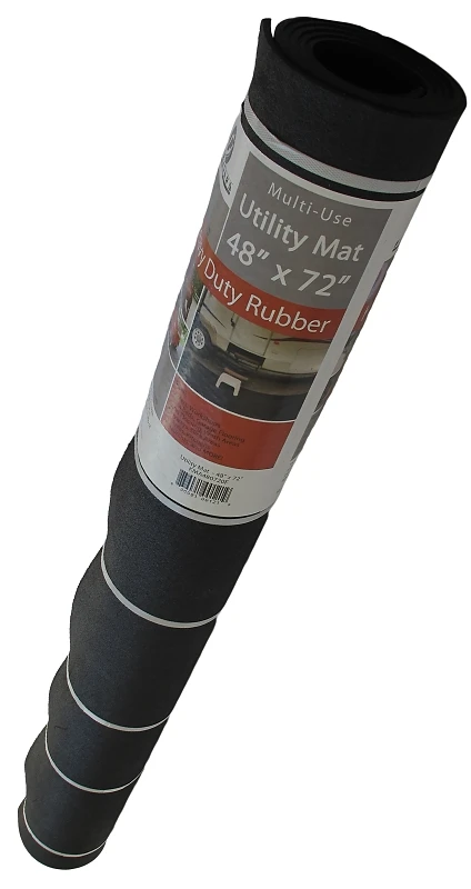Utility Mat, Heavy-Duty, Rolled Rubber, 48 x 72 In.