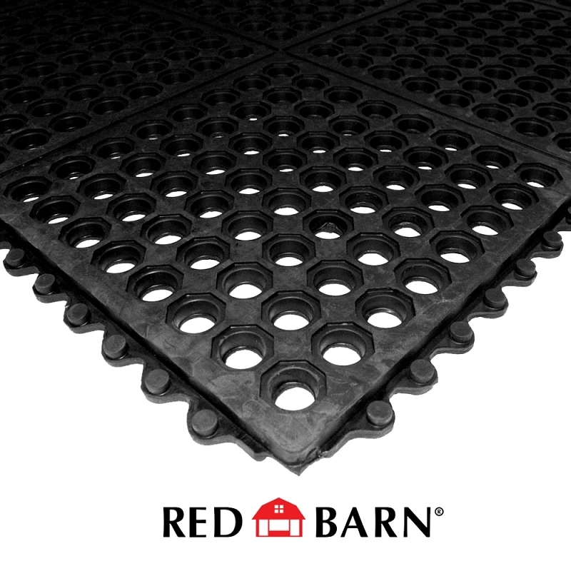 Ring Wash Rack Mat, Rubber, 3 x 3 Ft. x 1/2 In.