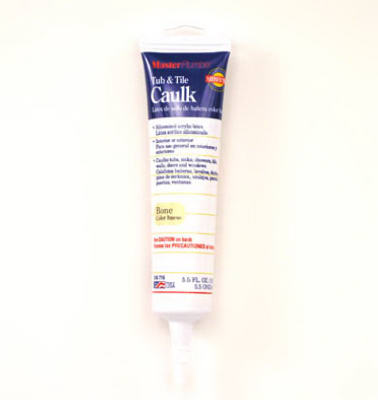 5.5-ounce Bone Tub & Tile Caulk With Silicone For Enhanced Adhesion