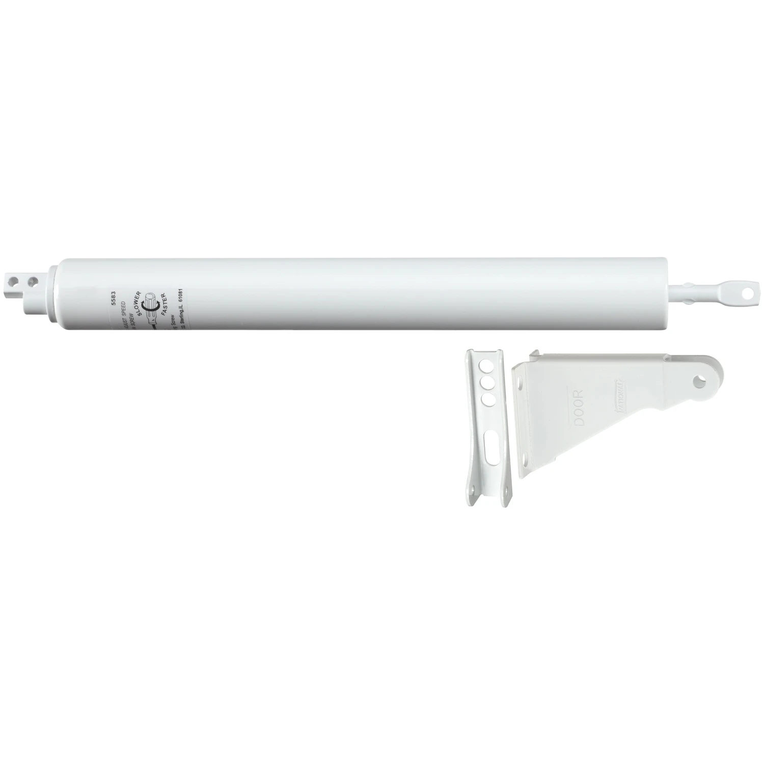 Screen & Storm Door Closer, Adjustable, White