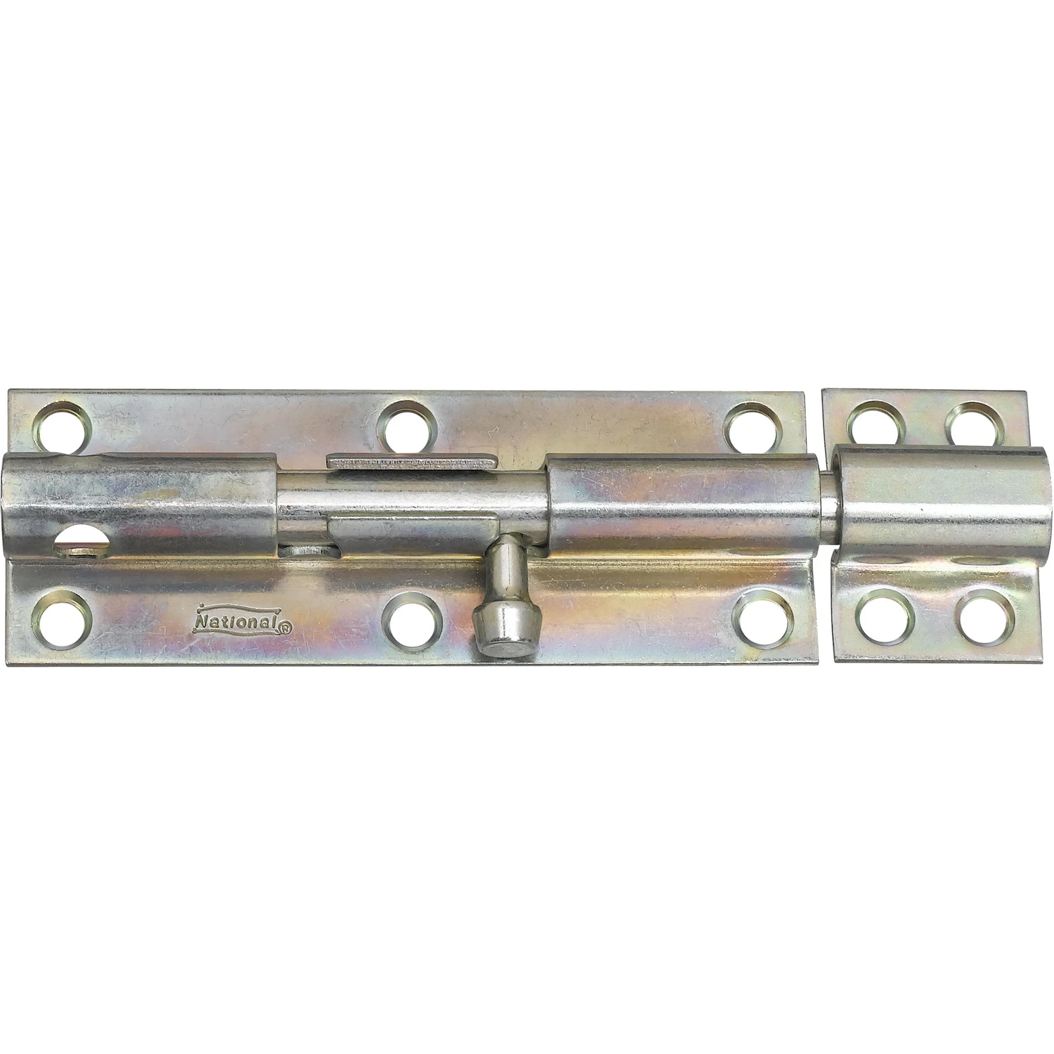Door Barrel Bolt, Heavy-Duty, Zinc, 6 In.
