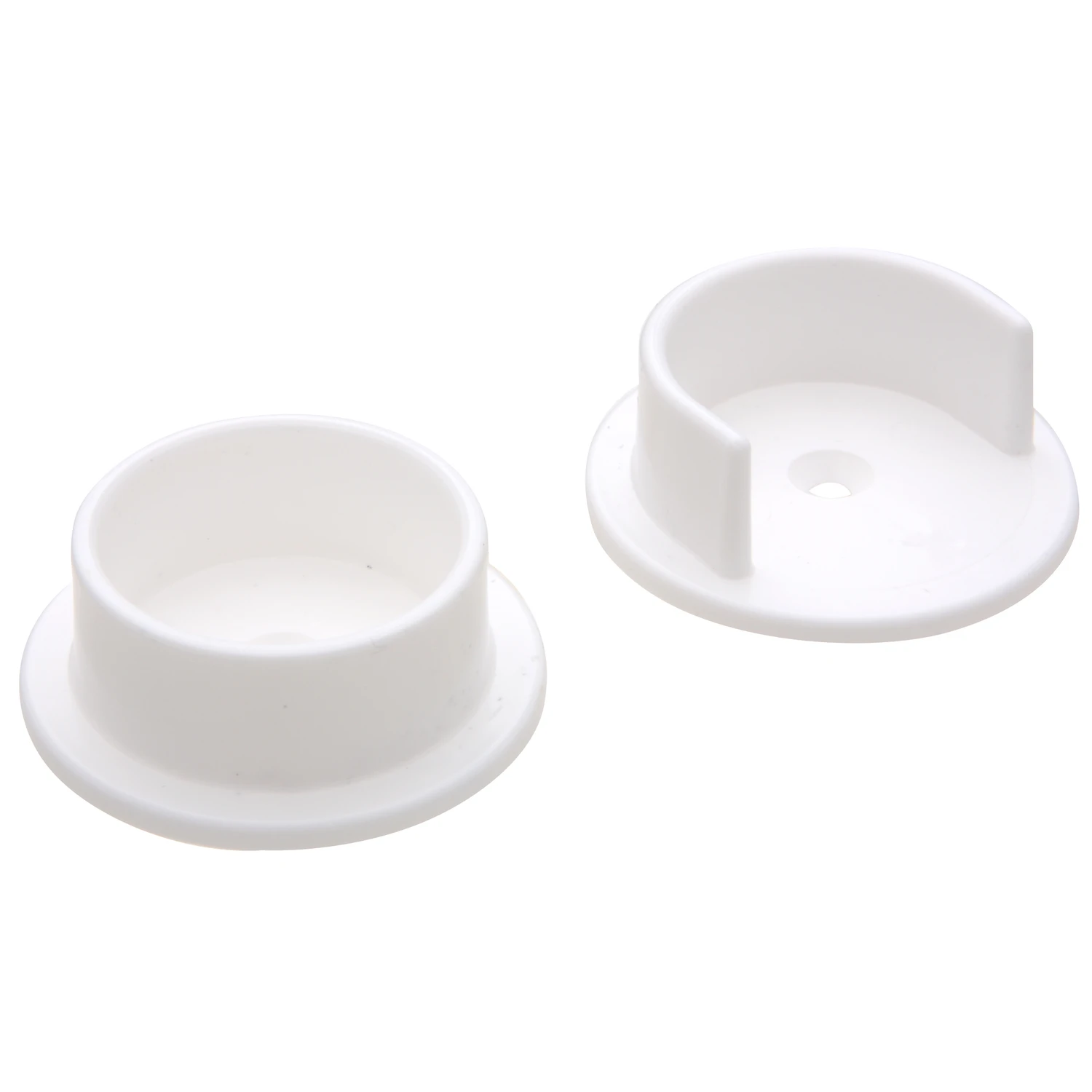 Closet Rod Pole Socket Set, White, Plastic, 1-3/8 In., Pr.