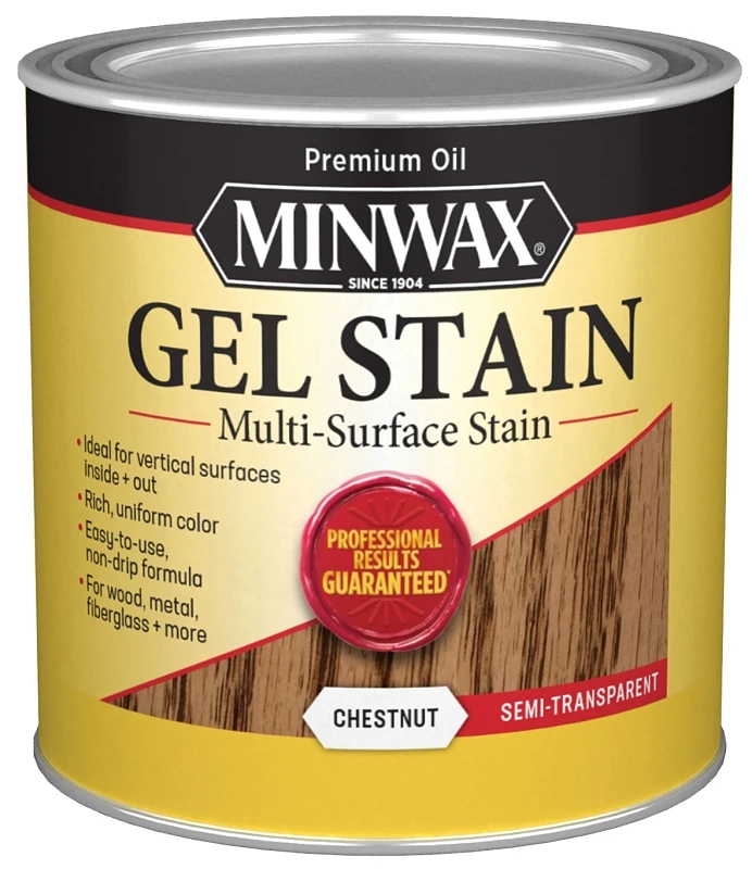 Chestnut Gel Wood Stain Finish, 1/2 Pt.