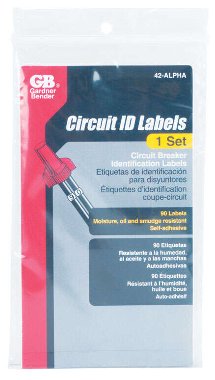 Circuit Breaker Load Center Labels, 90-Ct.