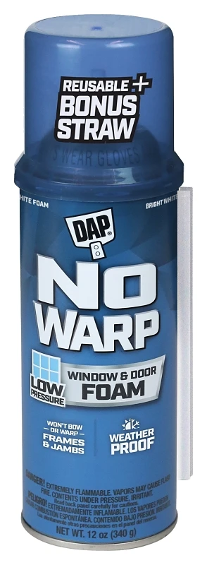 No Warp Window and Door Foam Sealant, 12-oz.