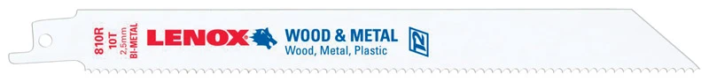 Reciprocating Saw Blade, 10 TPI, 8-In.