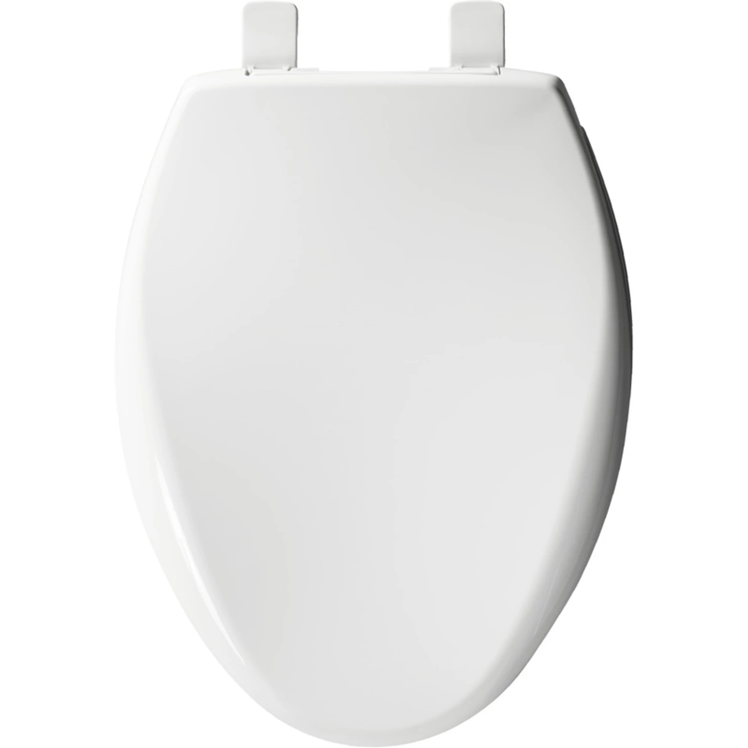 Toilet Seat, Whisper Close, Elongated, White Plastic